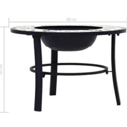 vidaXL - Vuurkorf - Groen - Keramiek