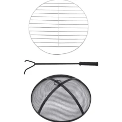 vidaXL - Vuurtafel - Blauw - Keramiek