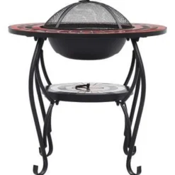 vidaXL - Vuurtafel - Bruin - Keramiek