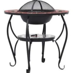 vidaXL - Vuurtafel - Bruin - Keramiek