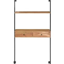 vidaXL - Wandbureau - Bruin - Hout