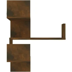 vidaXL - Wandhoekschap - Bruin - Bewerkt hout