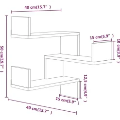 vidaXL - Wandhoekschap - Bruin - Bewerkt hout