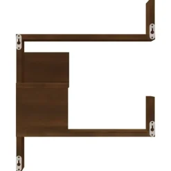 vidaXL - Wandhoekschap - Bruin - Bewerkt hout