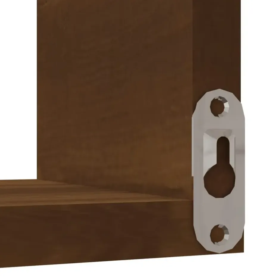 vidaXL - Wandhoekschap - Bruin - Bewerkt hout