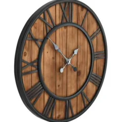 vidaXL - Wandklok - Bruin - Metaal