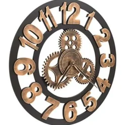 vidaXL - Wandklok - Goud - Metaal - 58 cm