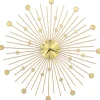 vidaXL - Wandklok - Goud - Metaal - 70 cm