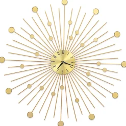 vidaXL - Wandklok - Goud - Metaal - 70 cm