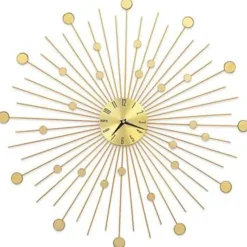 vidaXL - Wandklok - Goud - Metaal - 70 cm