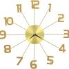 vidaXL - Wandklok - Goud - Metaal - 50 cm