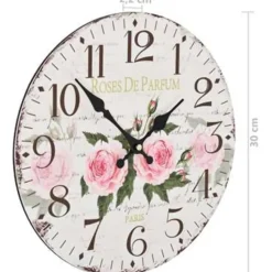 vidaXL - Wandklok - Multikleur - MDF - 30 cm