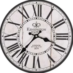 vidaXL - Wandklok - Wit - MDF - 30 cm