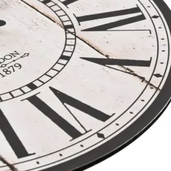 vidaXL - Wandklok - Wit - MDF - 30 cm