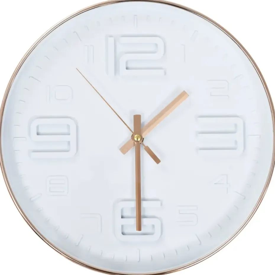 vidaXL - Wandklok - Wit - Polypropyleen