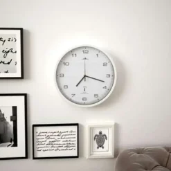 vidaXL - Wandklok - Wit - Polypropyleen