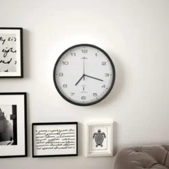 vidaXL - Wandklok - Wit - Polypropyleen