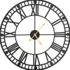 vidaXL - Wandklok - Zwart - Metaal