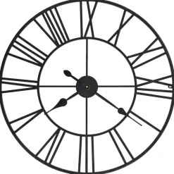 vidaXL - Wandklok - Zwart - Metaal