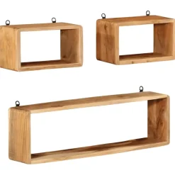 vidaXL - Wandkubus - Bruin - Hout