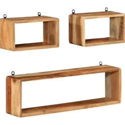 vidaXL - Wandkubus - Bruin - Hout