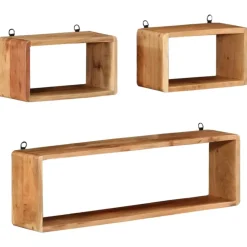 vidaXL - Wandkubus - Bruin - Hout