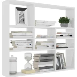 vidaXL - Wandmeubel - Wit - Bewerkt hout