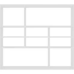 vidaXL - Wandmeubel - Wit - Bewerkt hout