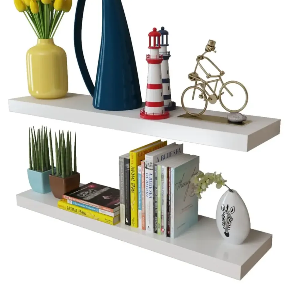 vidaXL - Wandmeubel - Wit - MDF - 80 cm - 2 stuks