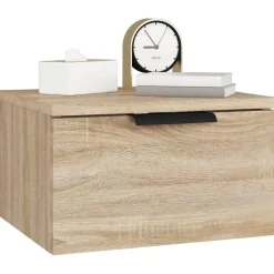 vidaXL - Wandnachtkastje - Bruin - Bewerkt hout