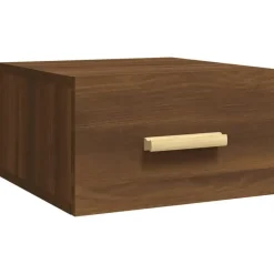 vidaXL - Wandnachtkastje - Bruin - Bewerkt hout