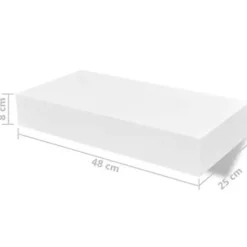 vidaXL - Wandplank - Wit - MDF