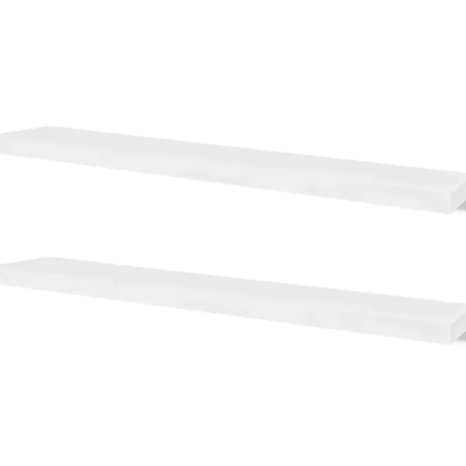 vidaXL - Wandrek - Wit - MDF - 120 cm - 4 stuks