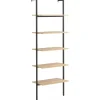 vidaXL - Wandrek met 5 schappen - Bruin - Bewerkt hout - 64 x 35 x 185 cm