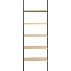 vidaXL - Wandrek met 5 schappen - Bruin - Bewerkt hout - 64 x 35 x 185 cm