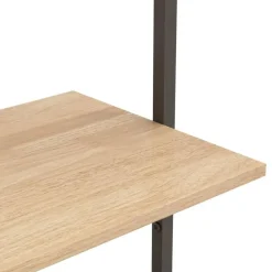 vidaXL - Wandrek met 5 schappen - Bruin - Bewerkt hout - 64 x 35 x 185 cm