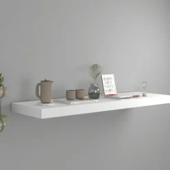 vidaXL - Wandschap - Wit - MDF - 80 x 23.5 x 3.8 cm