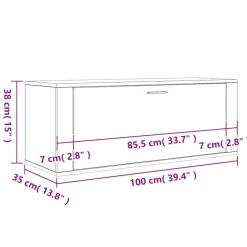 vidaXL - Wandschoenenkast - Wit - Bewerkt hout