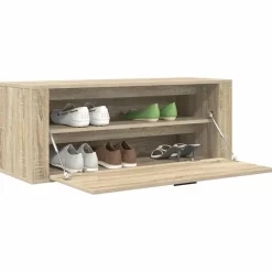 vidaXL - Wandschoenenkast - Bruin - Bewerkt hout