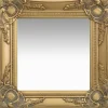 vidaXL - Wandspiegel - Goud - Hout - 40 x 40 cm