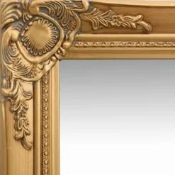 vidaXL - Wandspiegel - Goud - Hout - 40 x 40 cm