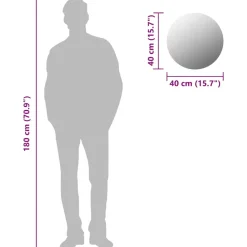 vidaXL - Wandspiegel - Zilver - Glas - Φ 40 cm