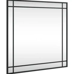 vidaXL - Wandspiegel - Zwart - IJzer - 60 x 60 cm