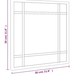 vidaXL - Wandspiegel - Zwart - IJzer - 30 x 30 cm