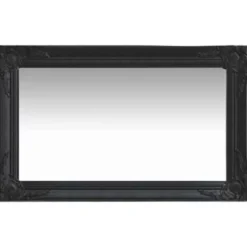 vidaXL - Wandspiegel - Zwart - Hout - 50 x 80 cm