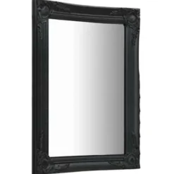 vidaXL - Wandspiegel - Zwart - Hout - 50 x 80 cm