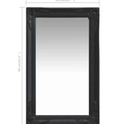 vidaXL - Wandspiegel - Zwart - Hout - 50 x 80 cm