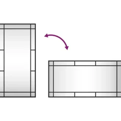 vidaXL - Wandspiegel - Zwart - IJzer - 40 x 80 cm
