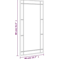 vidaXL - Wandspiegel - Zwart - IJzer - 40 x 80 cm