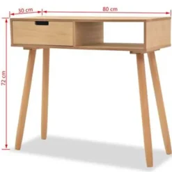 vidaXL - Wandtafel - Bruin - Grenenhout